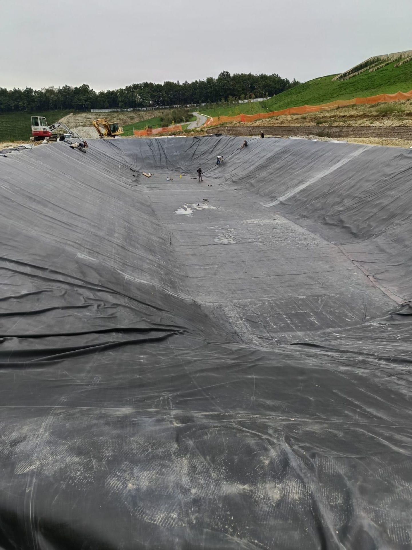 Bacino artificiale impermeabilizzato in EPDM